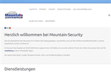 Tablet Screenshot of mountain-security.ch